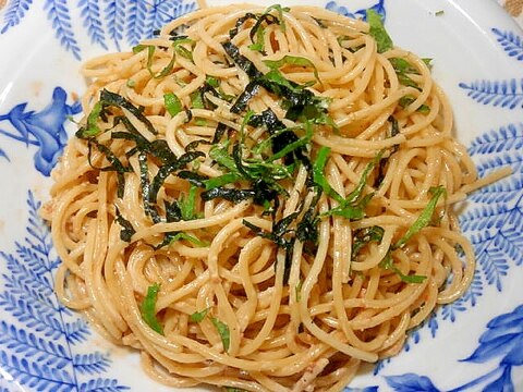 明太子と大葉の和風パスタ